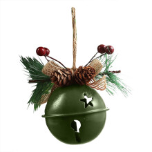 Clochettes décoratives de Noël en métal avec rubans, découpées et en liquidation, pour sapin de Noël, couronnes, artisanat festif et