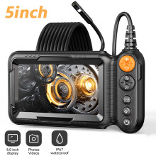 (1m) 5 ''IPS Borescope Inspection Camera 8.5mm HD 1080P Video Industrial Endoscope Camera with 8LEDS IP67 Waterproof Single &Dual