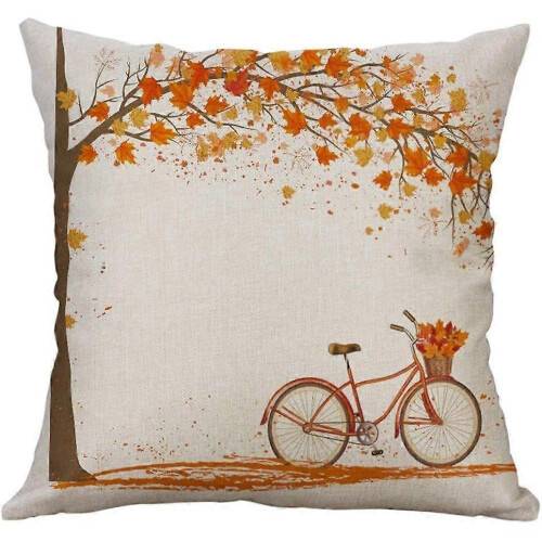 Pieces Cushion Cover Autumn Maple Leaf Pattern Decorative Pillow Case Cotton 2