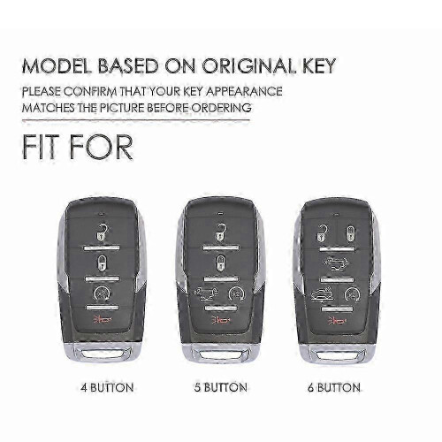 (Black) For Dodge Ram 6-button C163 Car Key Leather Protective Case 2025 1