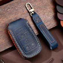 (Blue) For Dodge Ram 6-button C163 Car Key Leather Protective Case 2025