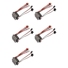 5X RC Hobby 60A ESC Brushed Motor Speed Controller with 2A BEC High Voltage 6-12V Brush ESC for RC Ship & RC Car ESC,B