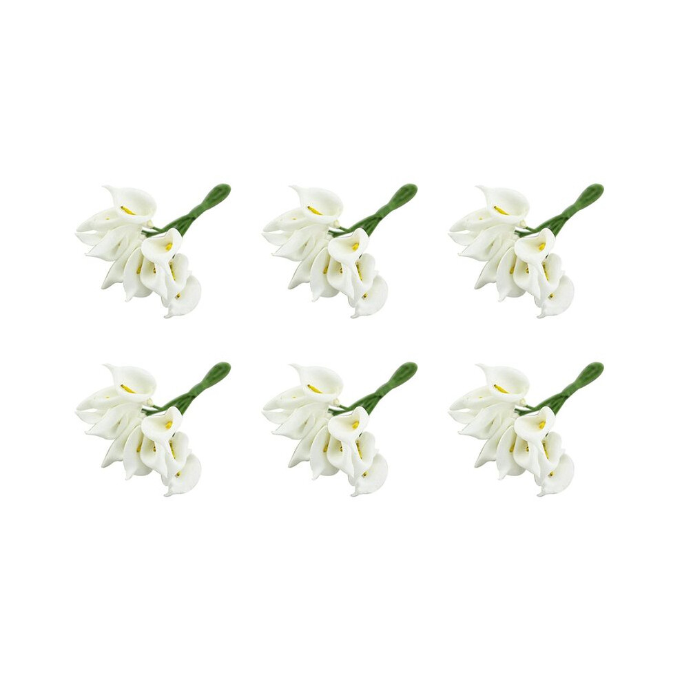 72Pcs Calla Artificial Flower Bouquet Wedding Decoration Diy Wreath Gift White 6031059805678