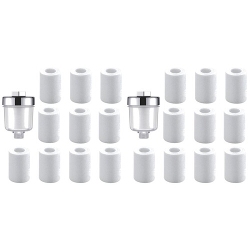 2X Vattenutloppsrenare Kit Universal Kranfilter Kök Badrum Dusch Hushållsfilter PP Bomull