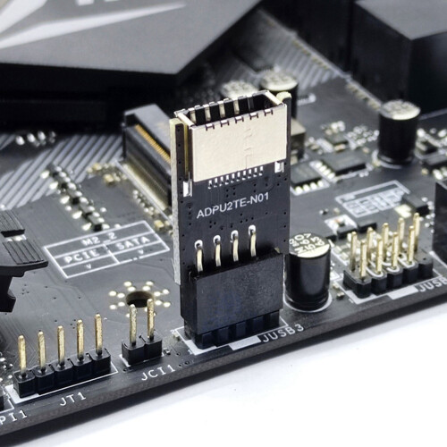 2X Motherboard USB2.0 9Pin to TYPE-C A-KEY Front Connector Converter USB3.2 TYPE-E Interface Header Extender Card 2