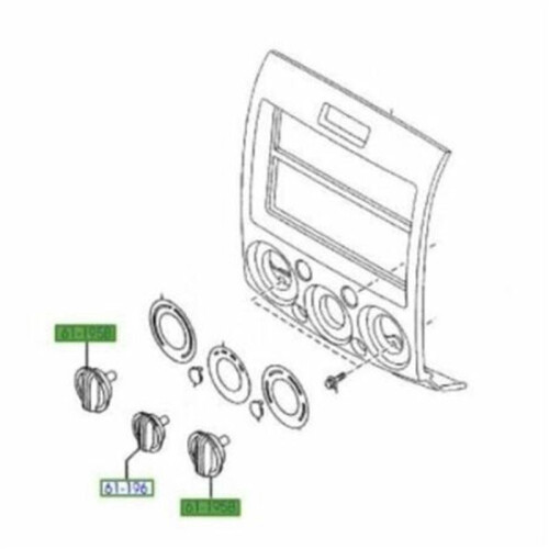 For  Ranger PK 2009-2011 Heater Control Knobs (Set of 9) UB9B61195 2