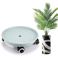 13" plantekasse med vannskuff, flyttbar plantekassevogn, 180 kg kapasitet, kompatibel med store plantekasser, blå