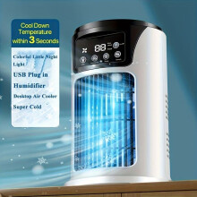 3-in-1 Portable USB Humidifier and Cooling Fan, Quiet Desk Air Mister for Home and Office Use