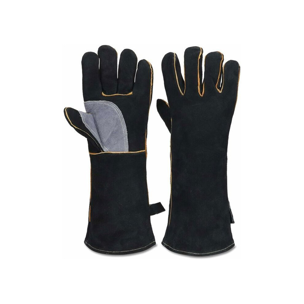 Fire And Extreme Heat Resistant Leather Gloves With Kevlar Seams For Fireplaces, Stoves, Welding And Barbecues 6485316072264