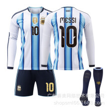 (10, 22) 2026 World Cup Soccer Jersey Long Sleeve Set #10 Messi