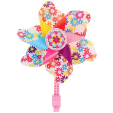 Decoração de bicicleta infantil com catavento, flor, catavento, moinho de vento e triciclo para crianças.