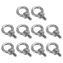 60 Stück Ringschrauben mit Ösen, Edelstahl 304, Silberfarben, Strapazierfähig, M6, zum Heben Von Drahtseilen
