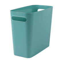 Poubelle Worallymy grande capacité, couleur unie, idéale pour ranger articles ménagers et produits de toilette (vert).