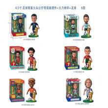 (6) Football Stars Figure Model Desk Decoration, Soccer Player Figurine Gift
