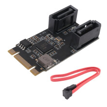 M2 PCIE NVMe SATA6G 2 Portas III 6Gb/S M.2 22X42 M Key e B Key Controller Placa Adaptadora JMB582