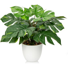 Planta artificial de ave del paraíso en maceta, palmera artificial tropical de 38 cm para decoración de interiores, exteriores, hogar, oficina y