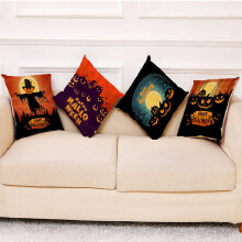 Jacenvly Nouvelle décoration de salle de bain, housse de coussin décorative Halloween, taies d'oreiller, housse de coussin de canapé décorative,