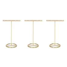 5X Earrings Display Stand Gold Earrings Display Rack T-Shape Earrings Showcase Golden Large