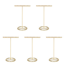 4X Earrings Display Stand Gold Earrings Display Rack T-Shape Earrings Showcase Golden Large