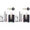 2X DCF77 24mm Radio-Controlled Clock Movement - Silent with Hand Replacement Black - Wall Clock Replacement 1