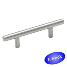 Cosmas305-030SN Schrankgriffe im Euro-Stil, satiniertes Nickel – Lochabstand 7,62 cm, Gesamtlänge 13,67 cm – 5er-Pack