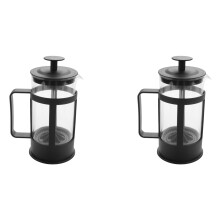 2X Presse FrançAise Cafetière et ThéIère 12Oz, Presse à Café en Verre Borosilicaté épaissi Sans Rouille