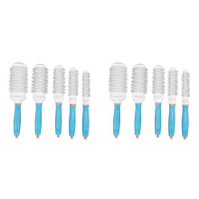 10X Roller Comb Professional 5 Size Hair Dressing Brushes High Temperature Resistant Round Comb Hair Styling Tool