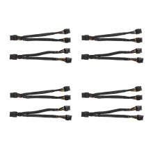 16 Stück GPU PCIe 8 Pin Buchse zu Dual 2X 8 Pin (6 + 2) Stecker PCI Express Netzteil Geflochtenes Y-Splitter Verlängerungs Kabel, 20 cm