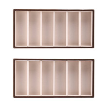2X 6 Eyeglasses Display Case, Sunglasses Storage Box, Spectacles, Display Tray Holder, Opening Top Flannel Inside.