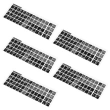 5X Weissen Buchstaben Arabisch Englischen Tastatur Aufkleber Schwarz fuer Laptop PC