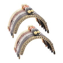 10 Pezzi di Portafoglio Nel Metallo con Cornice Bacio Chiusura Serratura Moneta Moneta DIY Cucito Un Mano, 8,5 cm