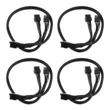 4X PSU 8Pin to Dual 8Pin(6+2) Pin PCIe Modular Power Supply Cable for EVGA Supernova G2 G3 P2 T2 GS 650 750 850