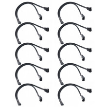10X 1 Bis 2 Poliges Geflochtenes Kabel Y Splitter 3/4 Pin PWM Stecker LüFter Computer PC PC LüFter VerläNgerungs Adapter