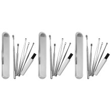 18Pcs Ear Pick Set Stainless Steel Earpick Ear Wax Curette Remover Ear Cleaner Spoon Spiral Ear Clean Tool with Case