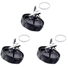 3X 7 Fins Extractor Blades for Blender Replacement Parts with Washer Rubber for Nutri Auto IQ BL486