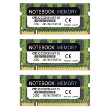 3X 2GB DDR2 667MHz PC2-5300 DDR2 667 (240 PIN) SODIMM Laptop Memory, Laptop Memory Modules,Support Dual Channel 4G