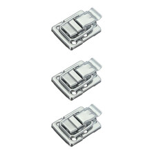 6X Metal Snap Finish Suitcase Suitcase Lock 30X43mm Silver
