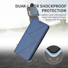 (Blue) Compatible For iPhone 17 Pro Max Wallet Case Magnetic Closure Leather Flip Phone Cover with Stand