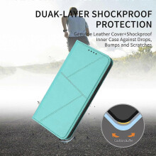 (LightBlue) Compatible For iPhone 17 Pro Max Wallet Case Magnetic Closure Leather Flip Phone Cover with Stand