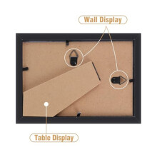 Cadre photo en bois avec vitre, 25 cm (10 pouces), compatible avec une décoration moderne pour la maison et le bureau, présentation élégante de
