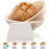 Round Set,4 Yeast Baskets for Bread and Bread Dough, Banneton Proofing Basket with Linen Inserts,Dough Scraper Set Round 2