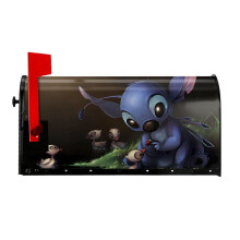 Capa magnética Stitch para caixa de correio, tamanho padrão, impermeável, para decoração de jardim e quintal, 65 x 53 cm (25,5 x 21 polegadas) -