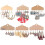 3 ζευγάρια στρογγυλά σκουλαρίκια με κρεμαστό κόσμημα σε σχήμα δάκρυου για 3