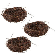 3x Handgemaakte wijnranken vogelnestjes voor thuis, natuurknutselwerk, vakantie, foto, tuindecoratie