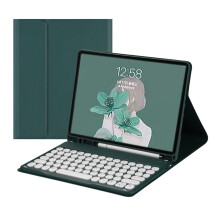 Husă cu tastatură compatibilă cu iPad Mini a 6-a generație, touchpad detașabil, husă subțire din piele cu suport pentru creion