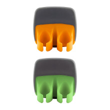 Poaug Shaver - Lot de 2 éplucheurs de légumes manuels avec poignées en caoutchouc, compatibles avec citrouille, carotte, concombre, pomme de terre