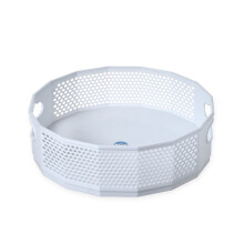 Bandeja giratoria para especias y condimentos, organizador de encimera para refrigerador, color blanco, pequeño.
