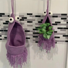 Gehäkelter Alien-Pflanzenhänger, Häkelanleitung, Mini-Yip-Yip-Hängeampel, Yip-Yip-Autohänger, Spiegelhänger, Hängepflanzgefäß, gehäkelter