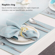 12 Pcs Double-Pearl Napkin Rings, Napkin Holders, Serviette Buckle for Wedding Reception, Festivals, Banquet