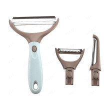 Ensemble d'éplucheurs 3 pièces amélioré, grattoir à melon multifonction en acier inoxydable, compatible avec Begine4093, éplucheurs de fruits